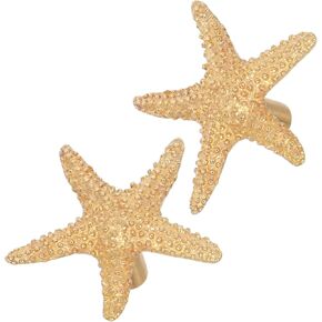 2pcs Star Shaped Cabinet Wardrobe Door Handles Small Brass Drawer Pulls Ocean Theme ’ Room Decorative Knobs for Dresser and Closet in Saudi Arabia
