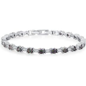Birthstone Tennis Bracelets Sterling Silver Bracelets Charm Jewelry Birthday Gifts for Women,Girlfriend,Wife,Mom - Graduation, Friendship,Birthday, Anniversary in Saudi Arabia