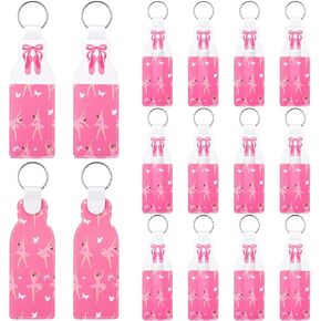 Loopeer 16 Pcs Dance Lipstick Holder Keychain Bulk Dance Recital Gifts for Girls Teachers Cheerleading Ballet Dancer Party Favors Team Gifts Ballerina Dancer Competition Graduation Accessories Gift in Saudi Arabia