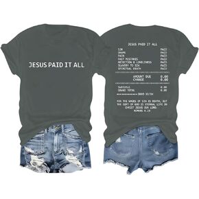 Christian Faith God Shirts for Women Jesus Bible Verse Shirt Religious Tshirts Vintage Graphic Tees Church in Saudi Arabia