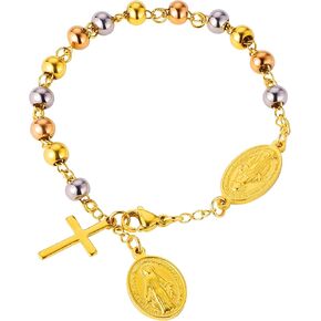 bracelets for women, Womens Cross Christian Jewelry, Stainless Steel Jesus Round Bracelet, Suitable for Weddings, Engagements, Parties, Can Be Given to Friends, Partners, and Relatives in Saudi Arabia