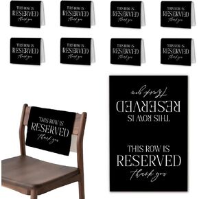 Dusty Blue Reserved Row Signs for Wedding 4 Pieces, This Row Is Reserved Seating Placeholder Church Pews Cloth Signs, Wedding Chair Decorations for Reception Parties Event (Dusty Blue) in Saudi Arabia