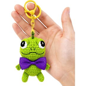 Chameleon Crochet Keychain Handmade, Chameleon Lizard Gifts Cute Crochet Accessories for Backpack Bag Charm in Saudi Arabia