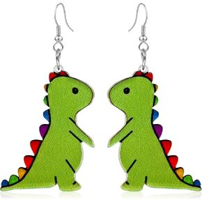 Acrylic Dinosaur Dangle Earrings Candy Cartoon Dinosaur Funny Animal Drop Earrings Gifts for Women in Saudi Arabia