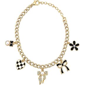 Gold Bow Steering Wheel Charm, Alloy Chain Hanging Pendant for Car Interior Decor, Elegant Bowknot Ornament for Rear View Mirror Charms, Accessory for Women Cars Decoration in Saudi Arabia