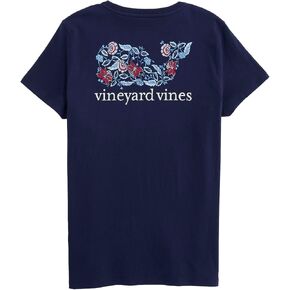 Vineyard Vines Women's Indie Floral Dynamic Whale Fill Short-Sleeve Pocket Tee in Saudi Arabia