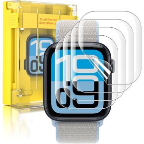 EZ-GLAZ 4 PACK for Apple Watch se1/2/3 Series 4/5/6 44mm&7/8/9 Series 45mm, Anti-Scratch,Self-Healing Soft EPU Screen Protector,Easy to Install, Bubble Free, HD Transparent, Touch Sensitive in Saudi Arabia