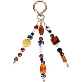 Cute Crystal Keychain Gifts - Boho Beaded Key Chain Inspirational Bag Purse Charms Accessories Women Birthday Gift in Saudi Arabia