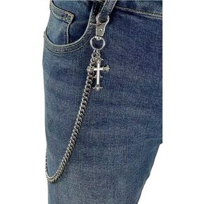Cross Pendant Wallet Chain, stainless steel pant chain Jean Chain Accessory in Saudi Arabia