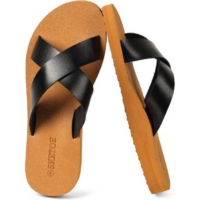 Sandals Women Open Toe Sandals Memory Foam Vacation Slides for Women Footbed & Arch Support Comfortable Cross-Strap Fashion Footwear in Saudi Arabia
