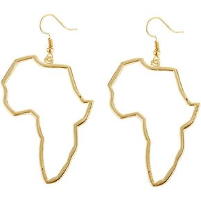 Hollow African Map Drop Earrings Ethnic Style Bohemia Map Dangle Earrings for Women in Saudi Arabia