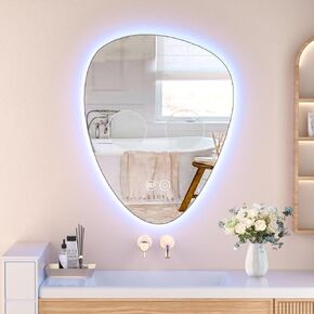HOMEMORE Smart Bathroom Mirrors for Over Sink Bar Restroom Mirror Espejos para Baños Adjustable 3X and 5X Magnifying Glass Suitable for Bathroom Environments in Saudi Arabia