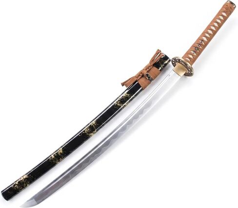 1060 Clay Tempered High Carbon Steel Katana - Full Tang Hand Forged Japanese Samurai Sword Genuine, High Hardness Sharpness in Saudi Arabia