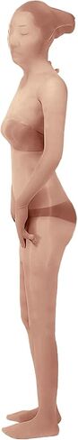BEFASY Unisex Sexy 8D Oil Shiny Full Bodystocking Back with Zipper Nylon Sheer Bodysuit Catsuit with 5 Finger Gloves in Saudi Arabia
