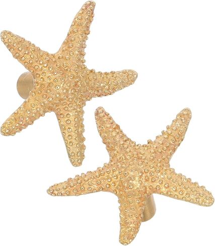 Sosoport 2pcs Brass Star Shape Dresser Drawer Handles ’ Wardrobe Cabinet Pulls Decorative Ocean Theme Knobs for Nursery and ’s Room in Kuwait