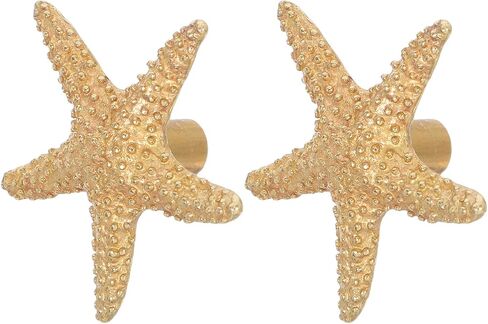 NUOBESTY 2pcs Brass Ocean-Themed Wardrobe Knobs for Closet Doors, Coastal Cabinet Pull Handles, Dresser Drawer Pulls for Room Decor in Kuwait