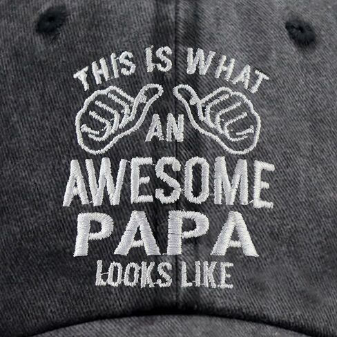Papa Hats for Men, Adjustable Cotton Embroidered Dad Baseball Cap in Saudi Arabia