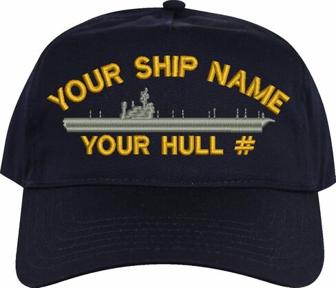 Custom Embroidered Navy Ship USA-Made Ball Cap in Saudi Arabia