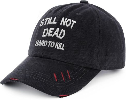 Beach Hair Don't Care Embroidered Distressed Cap. Black Denim Dad Hat with Blue Seashell. Adjustable Cotton, Fits Women & Men in Saudi Arabia