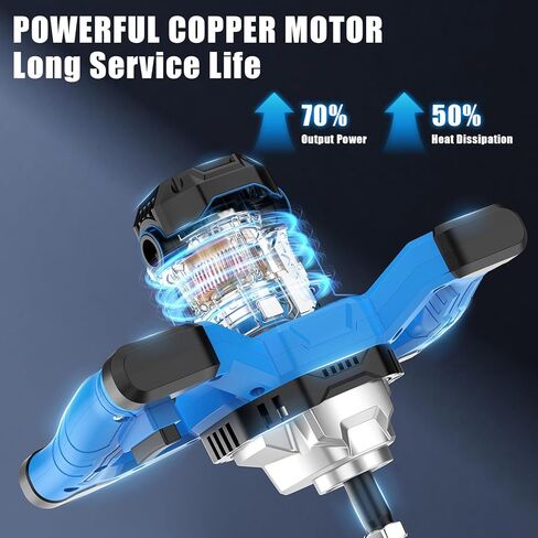 AZZUNO Cement Mixer Electric Concrete Mixer Machine 110V Handheld Mud Mixer with 6 Adjustable Speed, Portable Mortar Mixer for Mixing Concrete, Cement, Mud, Mortar, Putty, Paint in Kuwait