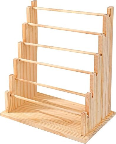 6-Layer Wooden Bracelet Display Stand, Bracelet Organizer Storage, Adjustable, Detachable, Jewelry Storage for Necklaces, Bracelets, Earrings, Ideal for Market Stalls, Night Market, and Home Display in Saudi Arabia