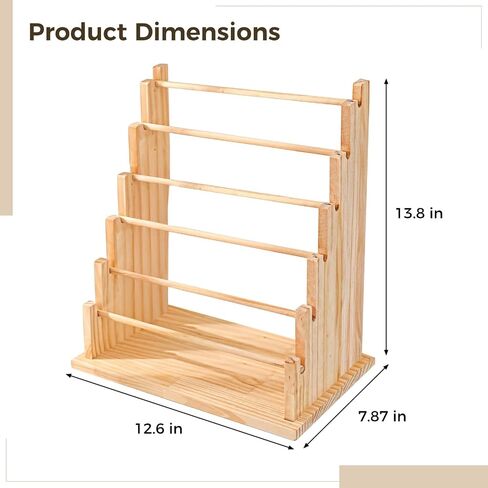 6-Layer Wooden Bracelet Display Stand, Bracelet Organizer Storage, Adjustable, Detachable, Jewelry Storage for Necklaces, Bracelets, Earrings, Ideal for Market Stalls, Night Market, and Home Display in Saudi Arabia