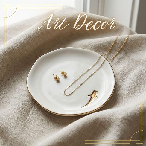 InnoBeta Whale Shark Gifts for Women, Gifts for Shark Gifts Lovers - 4.75" Handcrafted Ceramic Ring Dish with Gold Trim, Decorative Trinket Dish for Rings Earrings Necklaces in Kuwait