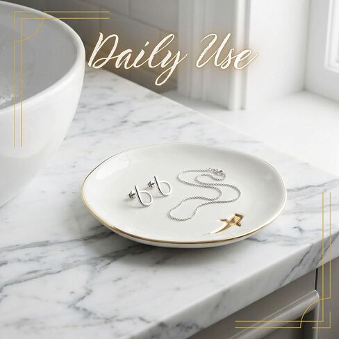 InnoBeta Whale Shark Gifts for Women, Gifts for Shark Gifts Lovers - 4.75" Handcrafted Ceramic Ring Dish with Gold Trim, Decorative Trinket Dish for Rings Earrings Necklaces in Kuwait