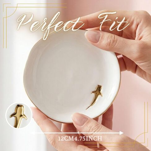 InnoBeta Whale Shark Gifts for Women, Gifts for Shark Gifts Lovers - 4.75" Handcrafted Ceramic Ring Dish with Gold Trim, Decorative Trinket Dish for Rings Earrings Necklaces in Kuwait