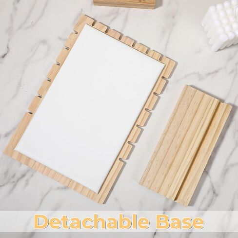 4 Pcs Bamboo Necklace Display Stand Bamboo Panel Jewelry Necklace Tabletop Display Boards Stand Necklaces Holder for Selling for Necklaces, Pendants and Chains (White) in Saudi Arabia
