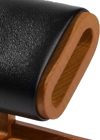 Solid Wood Watch Display Stand T-bar PU Leather Watch Stand Holder Organizer For Men And Women Oval Corner Base Jewelry Accessory Organizer for Store and Home (Black) in Saudi Arabia