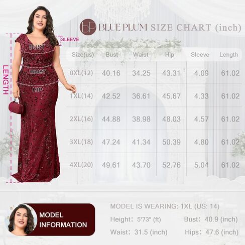 Plus Size V-Neck Wedding Guest Maxi Dress with Cap Sleeve, Sequin Embroidered Mermaid Evening Gown for Party & Prom in Saudi Arabia