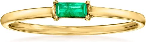 Ross-Simons Pure Collection 0.10 Carat Emerald Ring in 14kt Yellow Gold in Kuwait