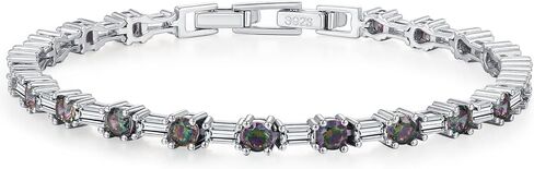 Birthstone Tennis Bracelets Sterling Silver Bracelets Charm Jewelry Birthday Gifts for Women,Girlfriend,Wife,Mom - Graduation, Friendship,Birthday, Anniversary in Saudi Arabia