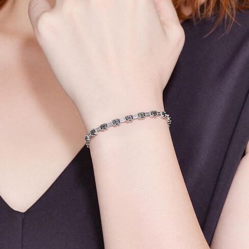 Birthstone Tennis Bracelets Sterling Silver Bracelets Charm Jewelry Birthday Gifts for Women,Girlfriend,Wife,Mom - Graduation, Friendship,Birthday, Anniversary in Saudi Arabia