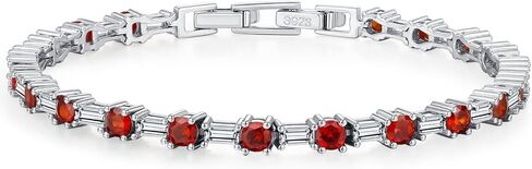 Birthstone Tennis Bracelets Sterling Silver Bracelets Charm Jewelry Birthday Gifts for Women,Girlfriend,Wife,Mom - Graduation, Friendship,Birthday, Anniversary in Saudi Arabia