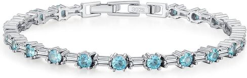 Birthstone Tennis Bracelets Sterling Silver Bracelets Charm Jewelry Birthday Gifts for Women,Girlfriend,Wife,Mom - Graduation, Friendship,Birthday, Anniversary in Saudi Arabia