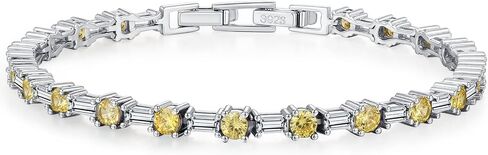 Birthstone Tennis Bracelets Sterling Silver Bracelets Charm Jewelry Birthday Gifts for Women,Girlfriend,Wife,Mom - Graduation, Friendship,Birthday, Anniversary in Saudi Arabia