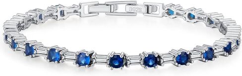 Birthstone Tennis Bracelets Sterling Silver Bracelets Charm Jewelry Birthday Gifts for Women,Girlfriend,Wife,Mom - Graduation, Friendship,Birthday, Anniversary in Saudi Arabia