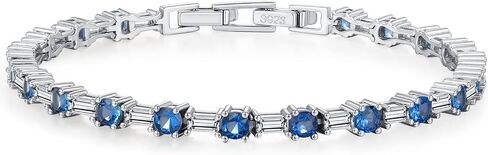 Birthstone Tennis Bracelets Sterling Silver Bracelets Charm Jewelry Birthday Gifts for Women,Girlfriend,Wife,Mom - Graduation, Friendship,Birthday, Anniversary in Saudi Arabia