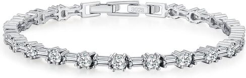 Birthstone Tennis Bracelets Sterling Silver Bracelets Charm Jewelry Birthday Gifts for Women,Girlfriend,Wife,Mom - Graduation, Friendship,Birthday, Anniversary in Saudi Arabia