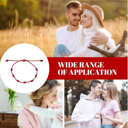 40-Piece Pulsera Roja De Protection Mujer, Red Bracelet for Women with 7 Knots of Protection, Spiritual Red String Bracelet, Adjustable Set for Daily Wear and Gifting in Saudi Arabia