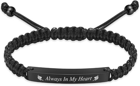 Oinsi Cremation Jewelry Urn Bracelet for Ashes for Women Men Adjustable Memorial Ashes Keepsake Bangle Manmade Rope Braided Bracelet in Kuwait