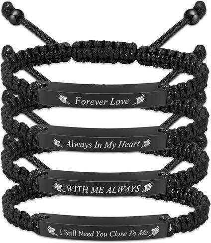 Oinsi Cremation Jewelry Urn Bracelet for Ashes for Women Men Adjustable Memorial Ashes Keepsake Bangle Manmade Rope Braided Bracelet in Kuwait