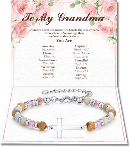 IEFLIFE Gifts for Women Girls - 14K White Plated Cross Bracelet for Women Her, Graduation Birthday Christian Gifts for Daughter Granddaughter, Christian Cross Bracelet Gift for Mom Friend in Saudi Arabia
