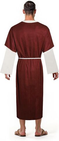 Mens Shepherd Costume Adult Jesus Robe Nativity Church Cosplay Outfit Biblical Times Tunic Dress Up Suit in Saudi Arabia