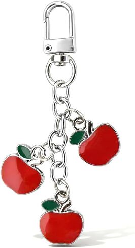 Strawberry Bag Charm Strawberry Keychain Fruit Bag Charm Red Pink Purse Charm Cute Tote Bag Accessory for Handbag in Saudi Arabia