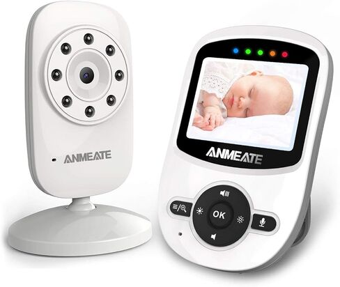 Anmeate Video Baby Monitor مع كاميرا رقمية ، وشاشة فيديو لاسلكية رقمية 2.4 جيجا هرتز مع شاشة درجة الحرارة ، ونطاق نقل 960 قدم ، ومحادثة في اتجاهين ، ورؤية ليلية ، وبطارية عالية السعة （1 كاميرا） in Kuwait