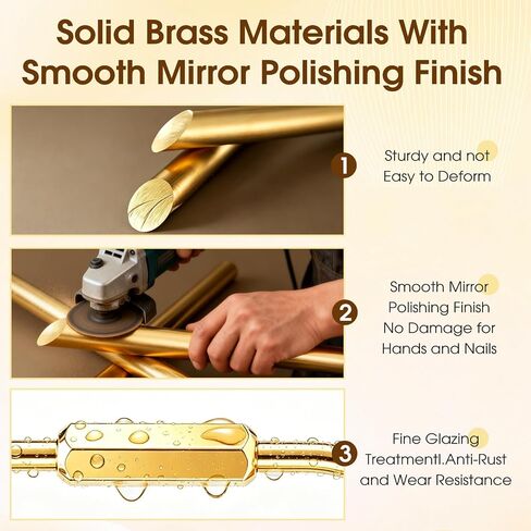 4Pcs Brass Key Ring Bulk,Gold Screw Lock Carabiner Clip,Key Chain Rings for Men Women,Small Carabiner Gold for Bag Charm,Pet Leash,Keys Holder in Saudi Arabia