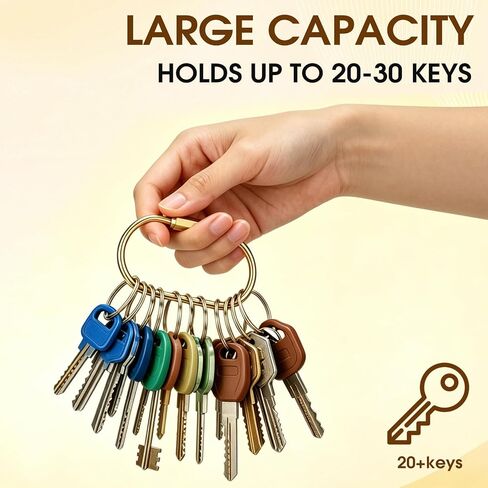 4Pcs Brass Key Ring Bulk,Gold Screw Lock Carabiner Clip,Key Chain Rings for Men Women,Small Carabiner Gold for Bag Charm,Pet Leash,Keys Holder in Saudi Arabia